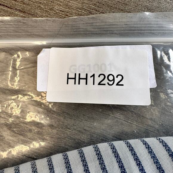 Chico's Sheer 3/4 Sleeve Striped Blouse Peplum Back Hem 3 XL - Picture 9 of 9